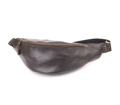 Сумка бананка відмінної якості з гладкої натуральної шкіри Shvigel 23144