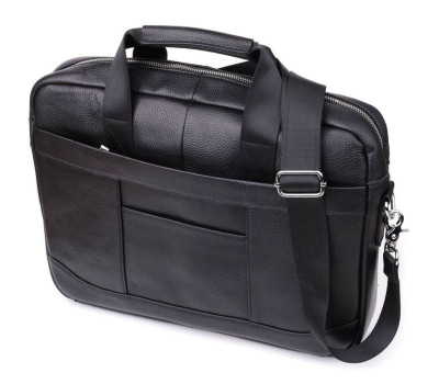 Діловий портфель для чоловіків із натуральної шкіри Vintage 23039 Чорний