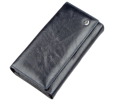 Гаманець-клатч з візитниці ST Leather 18880 Сіро-синій