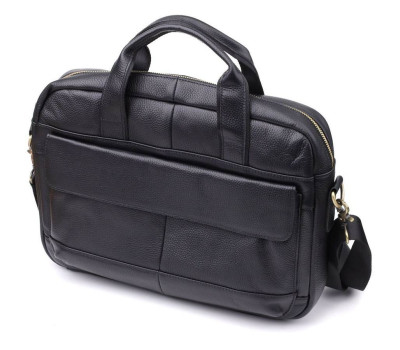 Портфель для чоловіків з натуральної шкіри Vintage 23041 Чорний