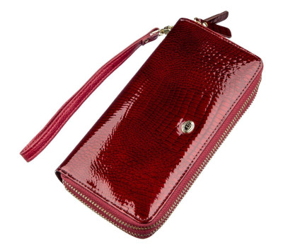 Жіночий клатч з двома відділеннями ST Leather 18907 Бордовий