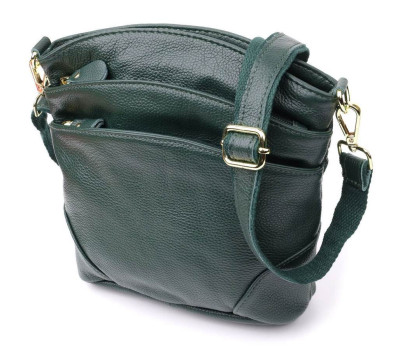 Компактна жіноча сумка з натуральної шкіри sale_15120 Vintage Зелений