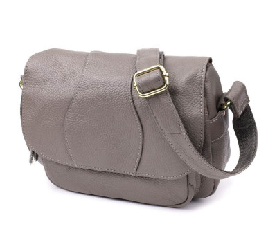 Сумка з натуральної шкіри для стильних жінок Vintage 22974 Сірий