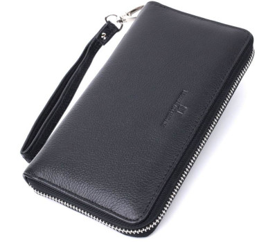 Красивий клатч унісекс на одне відділення з натуральної шкіри ST Leather 22697 Чорний