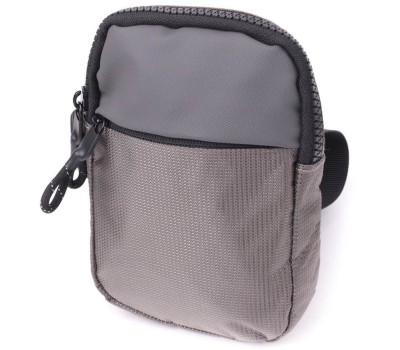 Зручна слінг сумка для подорожей із якісного текстилю Vintage 22869 Сірий