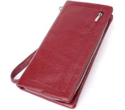 Шкіряний жіночий гаманець-клатч із відділенням під телефон ST Leather 23102 Бордовий