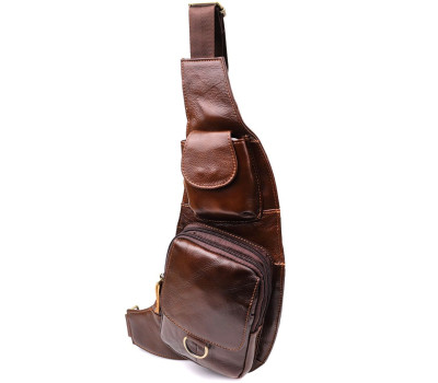 Чоловіча сумка через плече з натуральної шкіри Vintage 22959 Коричневий