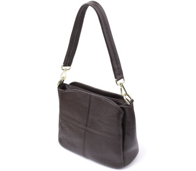 Жіноча сумка з натуральної шкіри зі зручною внутрішньою організацією Vintage 22979 Коричневий