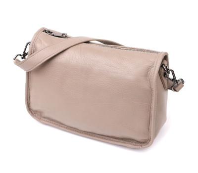 Жіноча сумка на плече з натуральної шкіри Vintage 23002 Темно-сірий