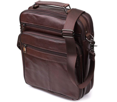 Сумка чоловіча з ручкою для перенесення в руці з натуральної шкіри Vintage 23030 Коричневий