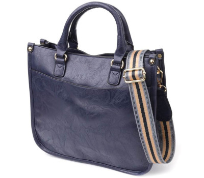 Ділова жіноча сумка з екошкіри Vintage sale_15132 Синій
