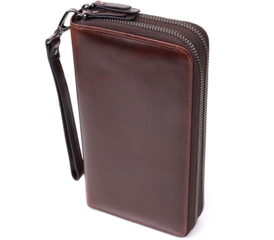 Чоловічий клатч із натуральної шкіри Vintage 23064 Коричневий