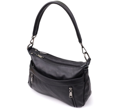 Жіноча сумка з натуральної шкіри Vintage 23011 Чорний