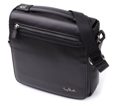 Чоловіча сумка через плече з м'якої натуральної шкіри Tony Perotti 20845_1 (9207-24 nero) Чорний