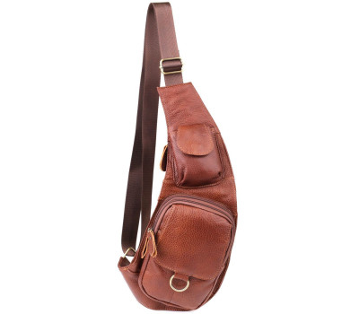 Чоловіча сумка через плече з натуральної шкіри Vintage 22960 Коричневий