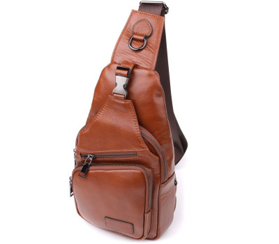 Чоловіча сумка через плече з натуральної шкіри Vintage 23049 Рудий