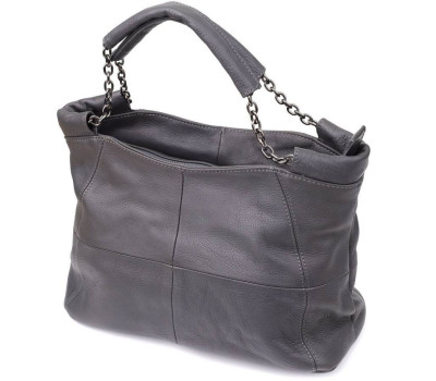 Повсякденна сумка для жінок з натуральної шкіри Vintage 22989 Сірий