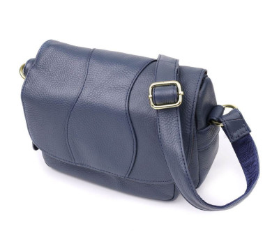 Сумка з натуральної шкіри для жінок Vintage 22971 Синій