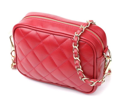 Сумка в ромбы из натуральной кожи Tony Perotti 20838_1 (CA006-01DR dk red) Красный