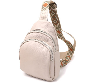 Сумка-слінг із натуральної шкіри для жінок Vintage 22936 Білий