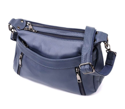 Жіноча сумка з натуральної шкіри Vintage 23019 Синій