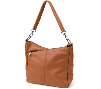 Жіноча сумка на два відділення з натуральної шкіри Vintage 23012 Коричневий