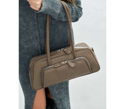 Шкіряна жіноча сумка «Alexa» кавова WeLassie