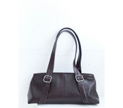 Шкіряна жіноча сумка «Амара» бордова WeLassie