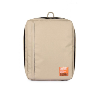 Рюкзак для ручної поклажі POOLPARTY Airport 40x30x20см Wizz Air / МАУ бежевий (airport-beige)