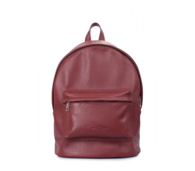 Рюкзак шкіряний POOLPARTY бордовий (backpack-leather-marsala)