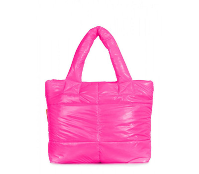 Дута стьобана сумка POOLPARTY Fluffy неонова малинова (fluffy-neon-pink)