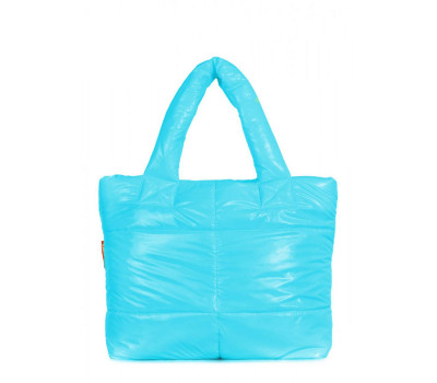 Дута стьобана сумка POOLPARTY Fluffy неонова блакитна (fluffy-neon-blue)