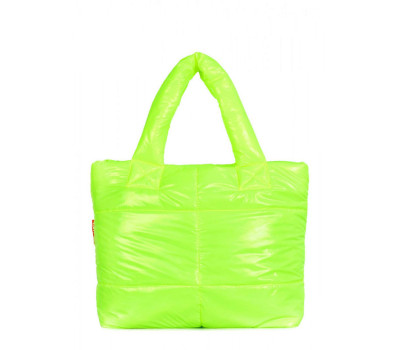 Дута стьобана сумка POOLPARTY Fluffy неонова салатова (fluffy-neon-salad)