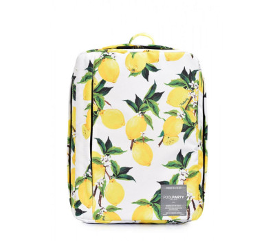 Рюкзак для ручної поклажі POOLPARTY Airport 40x30x20см Wizz Air / МАУ з лимонами (airport-lemons)