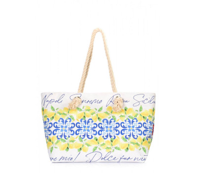 Літня сумка POOLPARTY Bella з італійським орнаментом (bella-majolica)