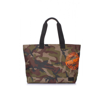 Повсякденна текстильна  сумка POOLPARTY Riot камуфляжна (riot-camo)