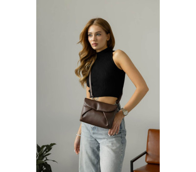Жіноча сумка через плече Sambag Rose шоколадна
