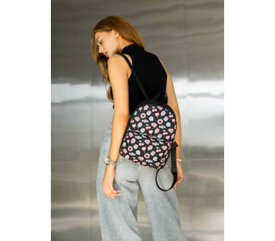 Жіночий рюкзак Sambag Brix KQH чорний принт "Cake"