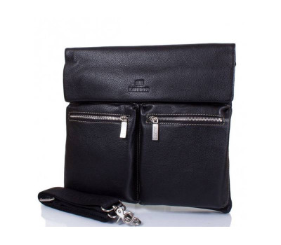 Шкіряна чоловіча сумка через плече Lareboss 8259-1 BLACK