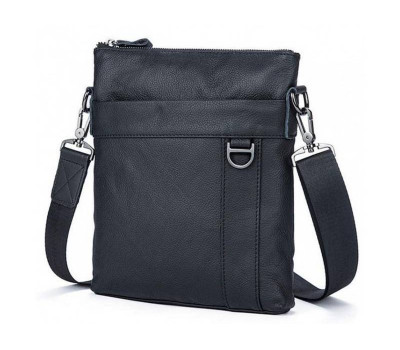 Чорний шкіряний чоловічий месенджер Bexhill Bx9010A