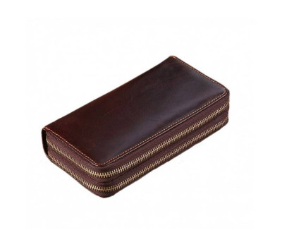 Коричневий шкіряний чоловічий клатч Tiding Bag 8026C