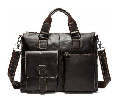 Коричнева шкіряна чоловіча сумка Tiding Bag 7264C