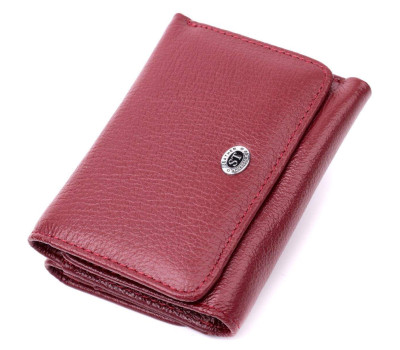 Жіночий гаманець горизонтального типу з натуральної шкіри ST Leather 19479 Бордовий