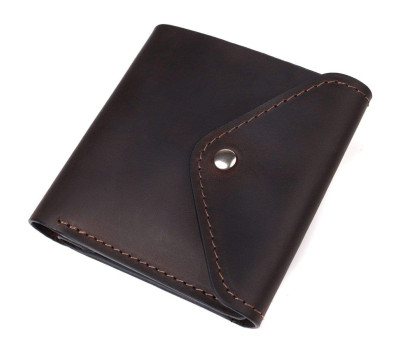 Гаманець для чоловіків із матової натуральної шкіри GRANDE PELLE 16810 Коричневий