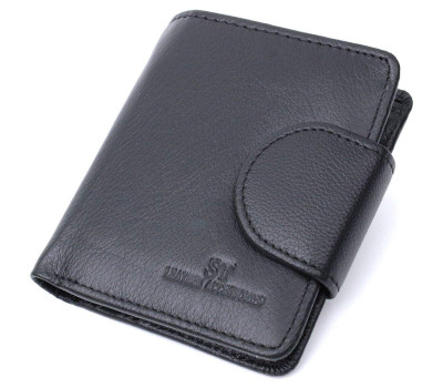 Вертикальний гаманець для жінок із натуральної шкіри ST Leather 22701 Чорний