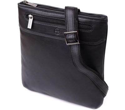 Чоловіча сумка через плече з натуральної шкіри Tony Perotti 20881_1 (6045 nero) Чорний