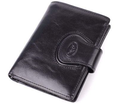 Зручний гаманець із глянсової натуральної шкіри Tony Perotti 20875_1 (1693 nero) Чорний