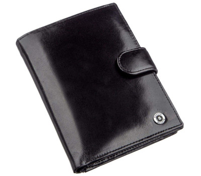 Мужской вместительный бумажник Boston 18817 Черный