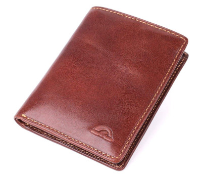 Гаманець для чоловіків з глянсової натуральної шкіри Tony Perotti 20897_1 (3549 moro) Коричневий