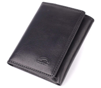 Невеликий гаманець для чоловіків з натуральної глянсової шкіри Tony Perotti 20901_1 (3810 nero) Чорний